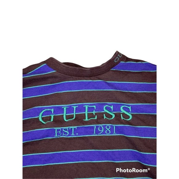 Vintage 90’s Guess Jeans Los Angeles Shirt Mens Size Medium Long Sleeve - Picture 2 of 6